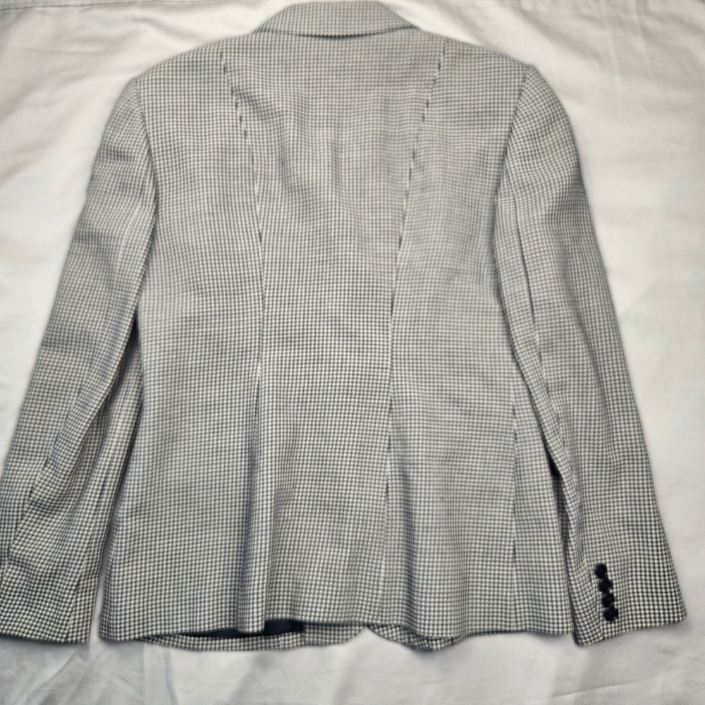 Ralph Lauren Blue Label Women's Houndstooth Wool Blazer Jacket Size 8 Vintage - Picture 9 of 12